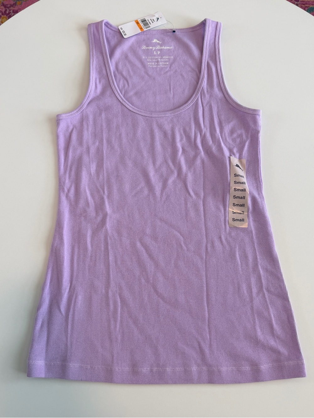Tommy Bahama Lilac Ribbed Tank Top